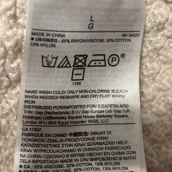 Banana Republic Women's Knit Sweater Ivory Long Sleeve Cotton Blend, Size  Large - Picture 4 of 7